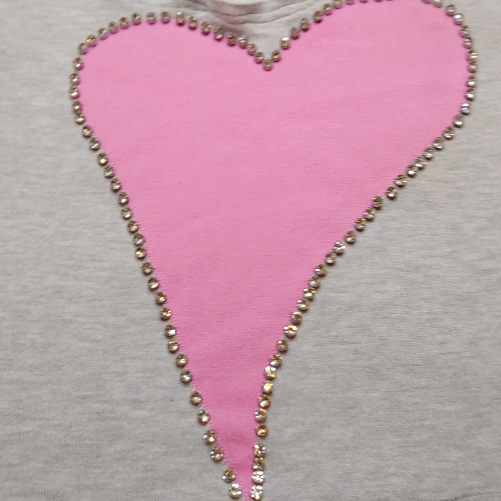Magaschoni Pink Heart Surrounded by Substantial Size Rhinestones Medium - Picture 2 of 13